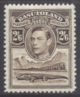 Basutoland Scott 26 - SG26, 1938 George VI 2/6d MH* - 1933-1964 Colonia Británica