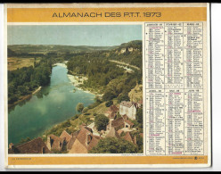 Almanach  Calendrier  P.T.T  -  La Poste -  1973 - La Dordogne - Entraygues Sur Truyere - Tamaño Grande : 1971-80