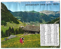 Almanach  Calendrier  P.T.T  -  La Poste -  1972 -  Paysage - Douceur De L'automne - Grossformat : 1971-80