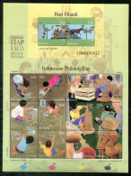 INDONESIEN 2438-2451 + 2452-2465 KB (2) Mnh - Tag Der Philatelie, Philately Day - INDONESIA - Indonesië