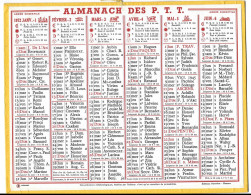 Almanach  Calendrier  P.T.T  -  La Poste -  1972 - - Big : 1971-80