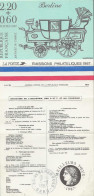 Calendrier De Poche De 1987 - Berline - Présentation Du Programme Philatélique - Petit Format : 1981-90