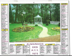 Almanach  Calendrier  P.T.T  -  La Poste -  1972 - Floralies D'orleans - Montagne Et Lac D'annecy - Big : 1971-80