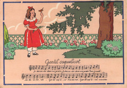 Rondes Enfantines "Gentil Coquelicot" Illustration Jack Ed Barré Et Doyez 1945 - Fairy Tales, Popular Stories & Legends