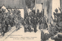 CPA 28 DROUE / DEFILE SE RENDANT A L'INAUGURATION DU MONUMENT AUX MORTS / 2 OCTOBRE 1921 - Autres & Non Classés