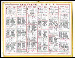 Almanach  Calendrier  P.T.T  -  La Poste -  1970 - - Groot Formaat: 1961-70