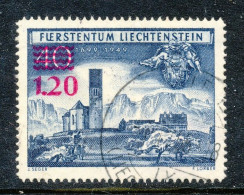 1952 - KIRCHE IN BENDERN MIT AUFDRUCK DER NEUEN WERT 1.20 Fr.  - CHURCH - VFU                                        Hk4 - Usados