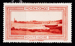 12972 ● POINTE NOIRE MOYEN-CONGO Vignette De Collection LA BELLE FRANCE 1925s H-V Erinnophilie - Turismo (Vignette)