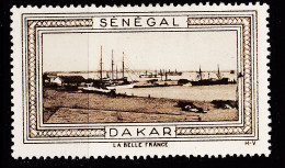 12942 / ⭐ ◉ AKAR SENEGAL Vignette De Collection LA BELLE FRANCE 1925s H-V Erinnophilie - Tourismus (Vignetten)