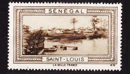 12990 / ⭐ ◉ SAINT-LOUIS (1) St SENEGAL Vignette De Collection LA BELLE FRANCE 1925s H-V Erinnophilie - Tourisme (Vignettes)