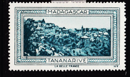 12954 / ⭐ ◉ TANANARIVE (1) MADAGASCAR Vignette Collection BELLE FRANCE 1925s H-V Helio VAUGIRARD Erinnophilie - Turismo (Viñetas)