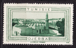 12994 ● DJERBA (2) TUNISIE Vignette De Collection LA BELLE FRANCE 1925s H-V Helio VAUGIRARD PARIS Erinnophilie - Tourism (Labels)