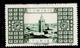 12997 ● TUNIS (2) TUNISIE Vignette De Collection LA BELLE FRANCE 1925s H-V Helio VAUGIRARD PARIS Erinnophilie - Toerisme (Vignetten)