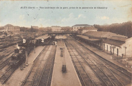 CPA 30 ALES VUE INTERIEURE DE LA GARE / PRISE DE LA PASSERELLE DE CHANTILLY - Alès