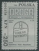 Poland SOLIDARITY (S042): KPN DROGA Press - Solidarnosc Vignetten