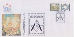 Phila Masonic Club, Four Crowned  Vienna, Pure Masonic, Maçonnerie, Maconnerie, Freemasonry Austria Special Cover - Freimaurerei