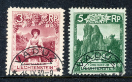 1930 - 3 Rp. WINZERIN (Perf. 10½) +5 Rp. BLANKNER TURME (Perf. 11½) FINE USED                                       Hk4 - Gebruikt