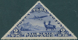 Tuva 1934 SG59a 2t Blue Tupolev ANT-9 Over Roe Deer MLH - Touva