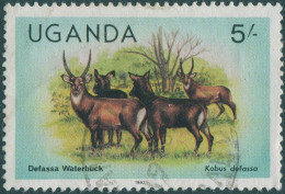 Uganda 1982 SG313A 5/- Waterbuck With Imprint Date FU - Uganda (1962-...)