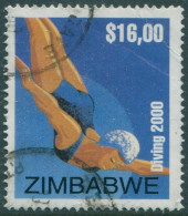 Zimbabwe 2000 SG1027 $16 Olympics Diving FU - Zimbabwe (1980-...)