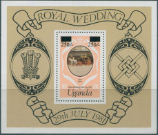 Uganda 1981 SG344 250/- Royal Wedding MS MNH - Uganda (1962-...)