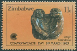 Zimbabwe 1983 SG623 11c Commonwealth Day Sculpture MNG - Zimbabwe (1980-...)