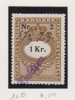 Denemarken Fiskale Zegel Cat. J.Barefoot Faktura 10B - Revenue Stamps