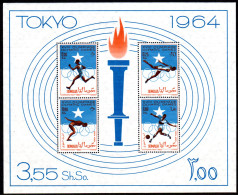 Olympische Spiele Tokyo 1964, Postfrischer Somalia Block 1 (50 €) - Somalia (1960-...)