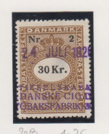 Denemarken Fiskale Zegel Cat. J.Barefoot Faktura 21B - Revenue Stamps