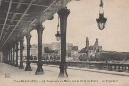 PARIS, PASSERELLE DU METRO SUR LE PONT DE PASSY, LE TROCADERO  REF 14607 - Métro