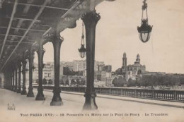 PARIS, PASSERELLE DU METRO SUR LE PONT DE PASSY, LE TROCADERO  REF 14607 - Metro