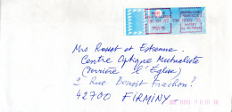 France. Enveloppe Commerciale. Vignette De Distributeur. 28/01/87. Languette De Dos Découpée - 1985 « Carrier » Paper