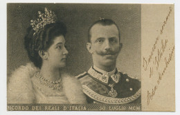 D5546] RICORDO DEI REALI D'ITALIA VITTORIO EMANUELE III E ELENA DEL MONTENEGRO Vg 1900 Savoia - Familles Royales