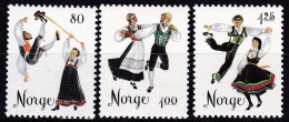 Norge, 1976, 1282/84 Booklet , MNH **,   Volkstänze. - Ungebraucht