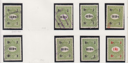 Denemarken Fiskale Zegel Cat. J.Barefoot Faktura Tussen 137G En 146G - Revenue Stamps