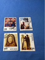 India 1978 Michel 755-58 Moderne Gemälde - Used Stamps