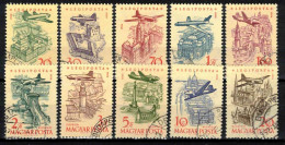 Hongrie 1958 Mi 1561-70 (Yv PA 213-22), Obliteré - Usati