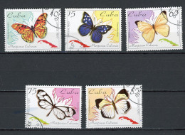 CUBA - PAPILLONS  N°Yt 3443/3447 Obl. - Gebruikt