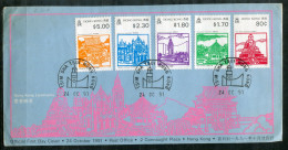 HONGKONG 627-631 FDC - Sehenswürdigkeiten, Landmarks, Repères - HONG KONG - Briefe U. Dokumente