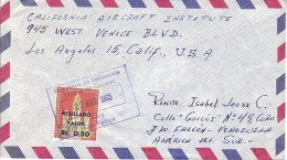 VENEZUELA.  1965/Caracas, Envelope/revalued-and-overprint Single Franking. - Venezuela
