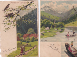 256181Mailick, Fröhliche Pfingsten 1903 (sehe Ecken Und Kanten) Mailick, 1904. (2 Karten) - Mailick, Alfred