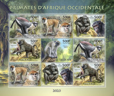 Togo  2023 West African Primates. (249f16) OFFICIAL ISSUE - Singes