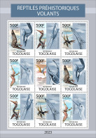 Togo  2023 Flying Prehistoric Reptiles. (249f17) OFFICIAL ISSUE - Preistorici