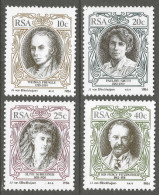 South Africa. 1984 South African English Authors. MNH Complete Set. SG 554-557. M2149 - Neufs
