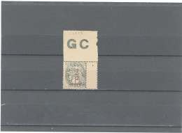 TYPE BLANC -N°157b N** -1/2 /1c GRIS NOIR -AVEC MANCHETTE G C -CHARNIÈRE SUR LA MANCHETTE - 1900-29 Blanc
