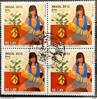 C 3226 Brazil Stamp Upaep Mandioca Coffee Indian 2012 Block Of 4 CBC AM Manaus - Unused Stamps