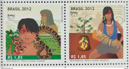 C 3226 Brazil Stamp Upaep Guarana Snake Indian 2012 Complete Series - Unused Stamps