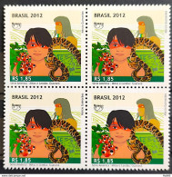 C 3225 Brazil Stamp Upaep Guarana Snake Coffee Indian 2012 Block Of 4 - Unused Stamps