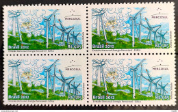 C 3219 Brazil Stamp Wind Renewable Energy 2012 Block Of 4 - Unused Stamps