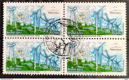 C 3219 Brazil Stamp Wind Renewable Energy 2012 Block Of 4 CBC RS Porto Alegre - Unused Stamps